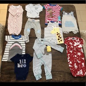 Lot of 9 Baby Boy Mudpie Outfits Clothes